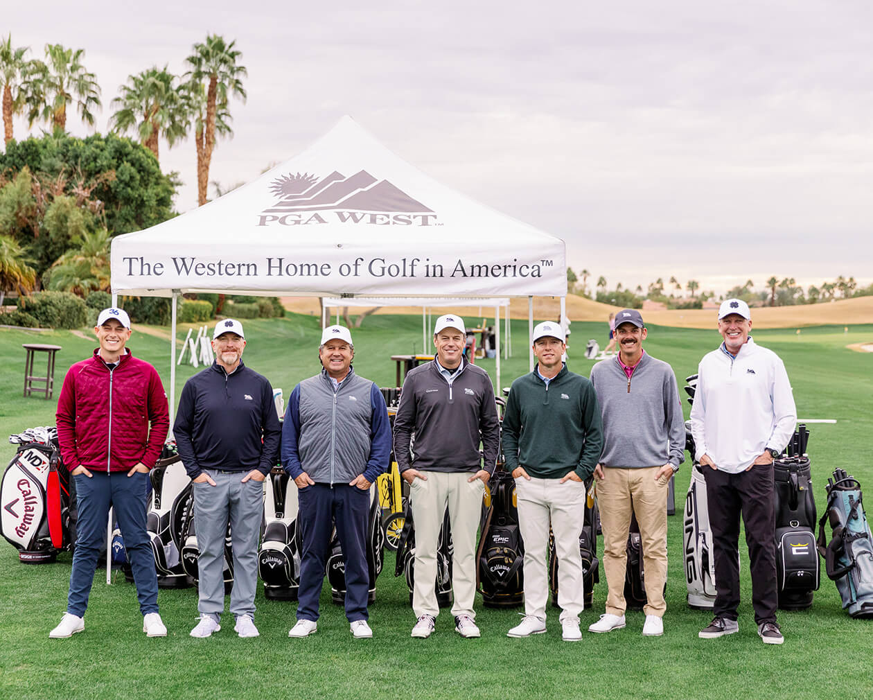 golfers on green