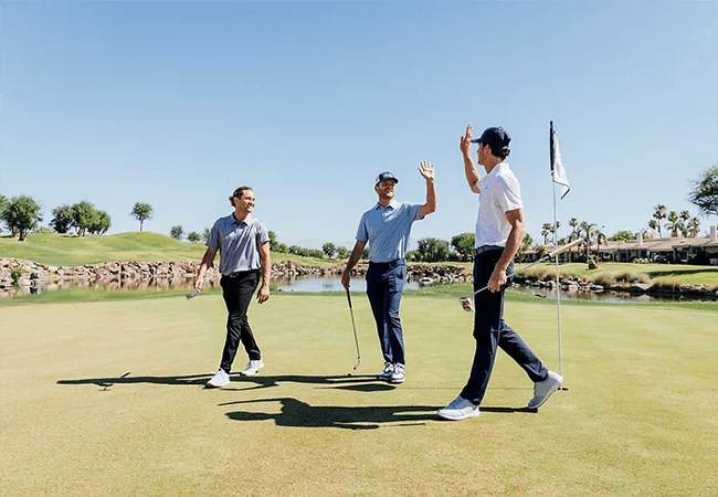 golfers on course