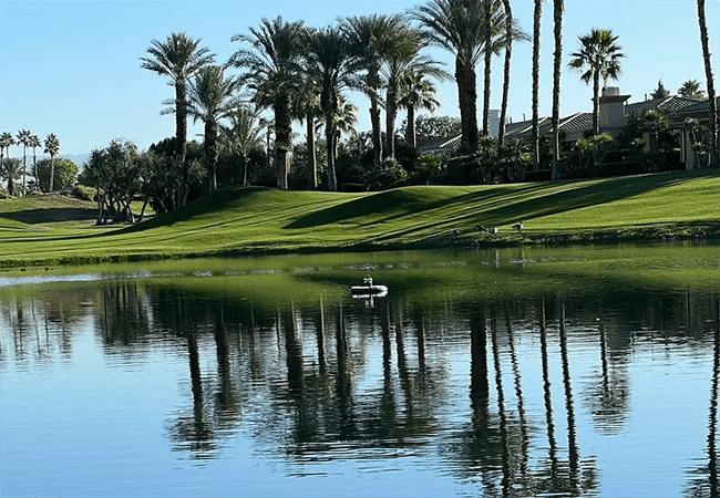 lake on golf course