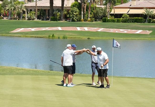 golfers on course